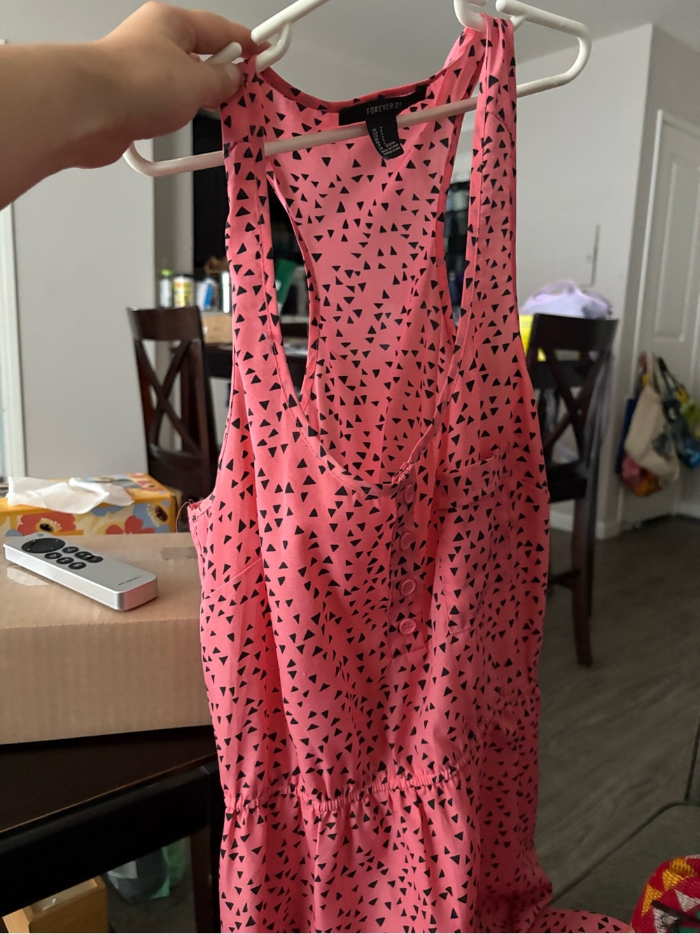 Forever 21 Coral Pink Triangle Print Sundress